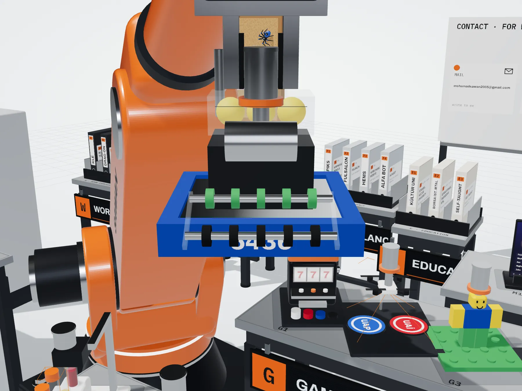 Scale model: FRC robot, 2021